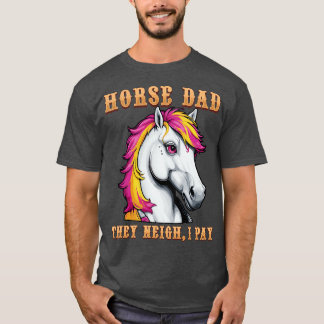 Pferd Vater sie Neige ich zahlen lustige Reittiere T-Shirt