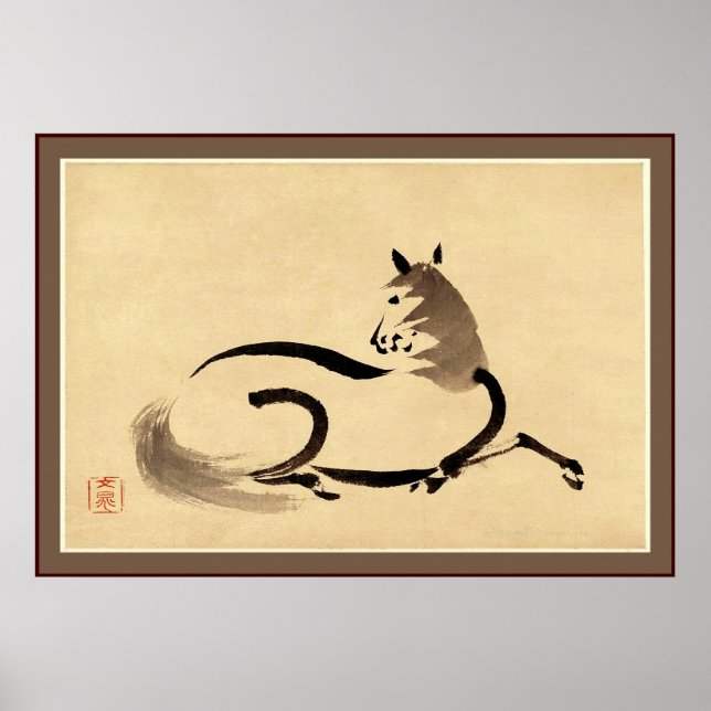 Pferd ~ Vintag Japanisch Poster (Vorne)