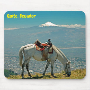 Pferd & Vulkan, Quito, Ecuador Mousepad