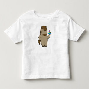Pferd-Waffel-Eiscreme Kleinkind T-shirt