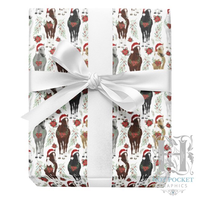 Pferd Weihnachtsgeschenkpapier Geschenkpapier (Von Creator hochgeladen)