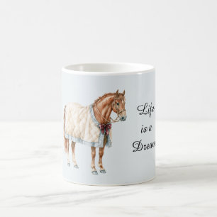 Pferd Weiß Blau Decke Kaffeetasse