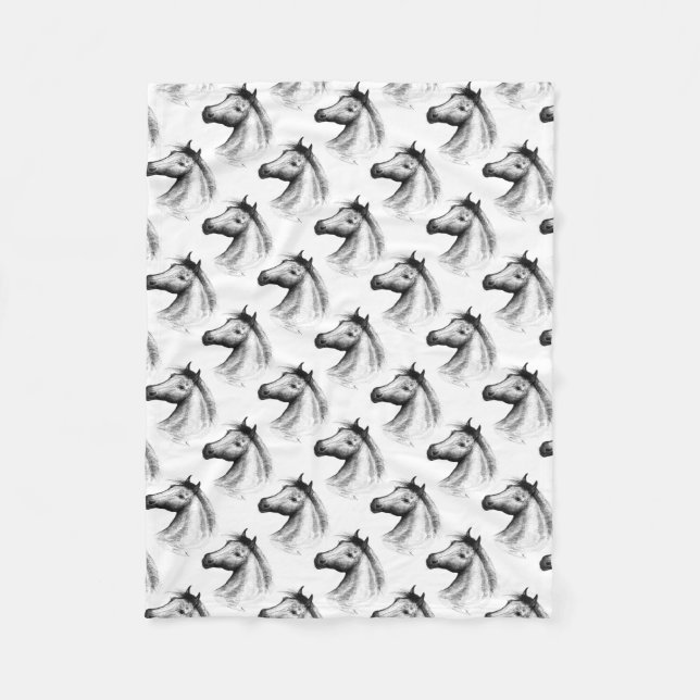 Pferd: Weiß Fleecedecke (Vorderseite)