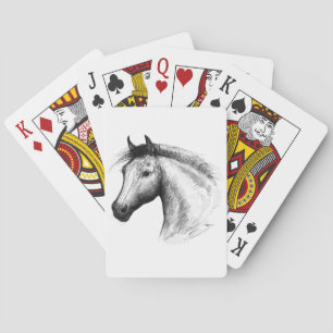 Pferd: Weiß Spielkarten