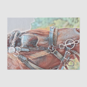 Pferd Western Rustikale Landdecoupage Seidenpapier