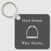 "Pferd wird reisen" Stirrup Eisen grau