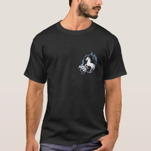 Pferd Zerrissenes Hemd Rissige Grafik Tasche Minim T-Shirt