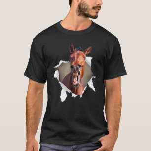 Pferd zerrissenes Tuch Pferd Für Mädchen Junge T-Shirt