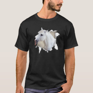 Pferd zerrissenes Tuch Pferd Für Mädchen Jungen T-Shirt