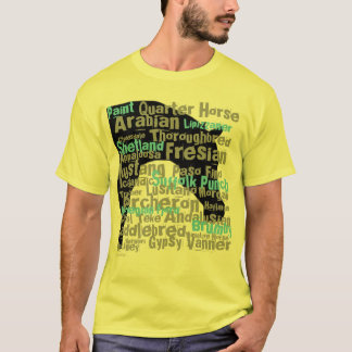Pferd züchtet der T - Shirt-Gelb der Männer T-Shirt