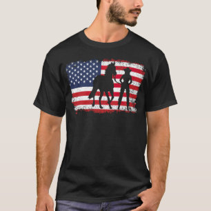 Pferde Amerika Flagge USA Pferdesport tina martin T-Shirt