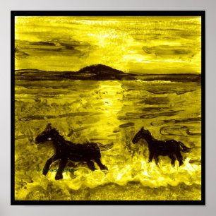 Pferde an der Goldenen Küste Poster