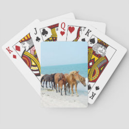 Pferde an der Nationalküste Assateague Spielkarten