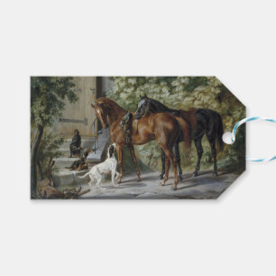 Pferde an der Porch (von Albrecht Adam) Geschenkanhänger