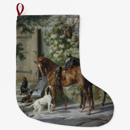 Pferde an der Porch (von Albrecht Adam) Großer Weihnachtsstrumpf