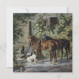 Pferde an der Porch (von Albrecht Adam) Karte
