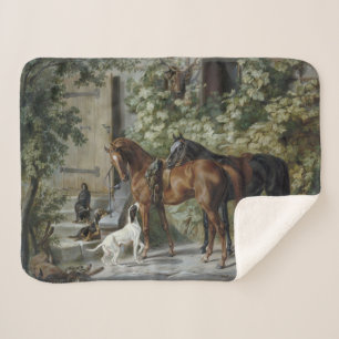 Pferde an der Porch (von Albrecht Adam) Sherpadecke
