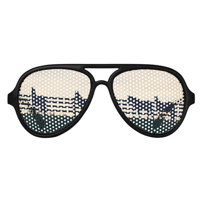 Pferde auf dem Weideland Partybrille (Vorderseite)