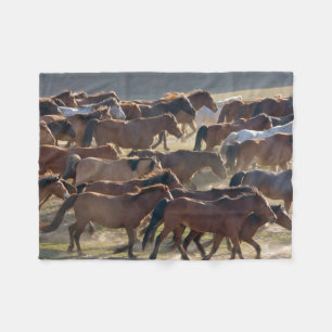 Pferde auf der Ranch, Innere Mongolei, China Fleecedecke