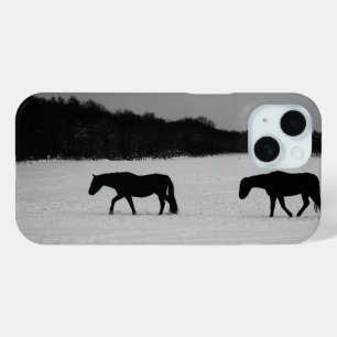 Pferde auf Snow-ipha Case-Mate iPhone Hülle