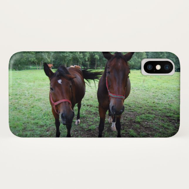 Pferde auf Weide Case-Mate iPhone Hülle (Rückseite (Horizontal))