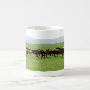 Pferde auf Weide - Landschaftsfotografie Kaffeetasse