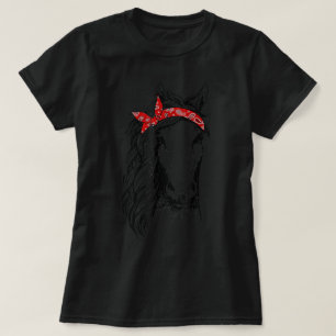 Pferde-Bandana Reiten Pferdeliebhaber T-Shirt
