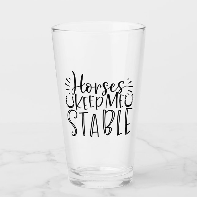 Pferde Behielt mich stabil Glas (Vorderseite)