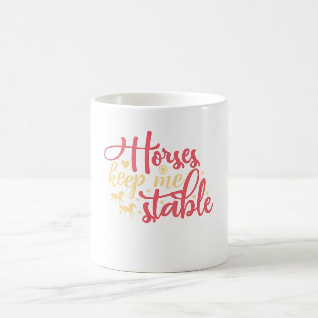 Pferde Behielt mich stabil Kaffeetasse (Mittel)