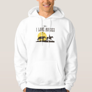 Pferde bei Sonnenuntergang Hoodie