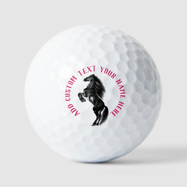 Pferde Briefmarke Golfbälle Personalisierter eigen (Vorderseite)