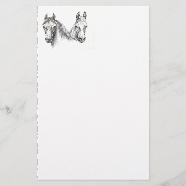Pferde Briefpapier (Vorderseite)