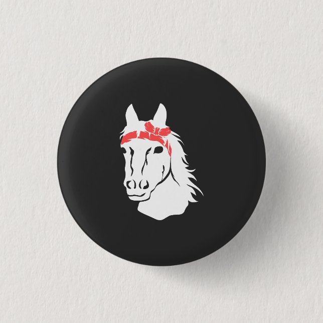 Pferde Button (Vorderseite)