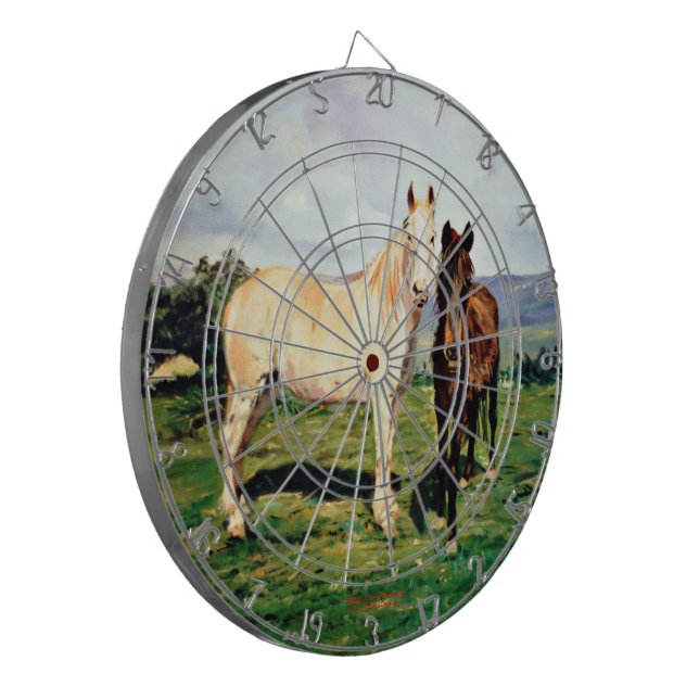 Pferde/Cabalos/Horses Dartscheibe (Vorderseite Links)