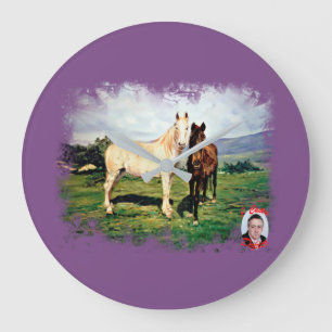 Pferde/Cabalos/Horses Große Wanduhr