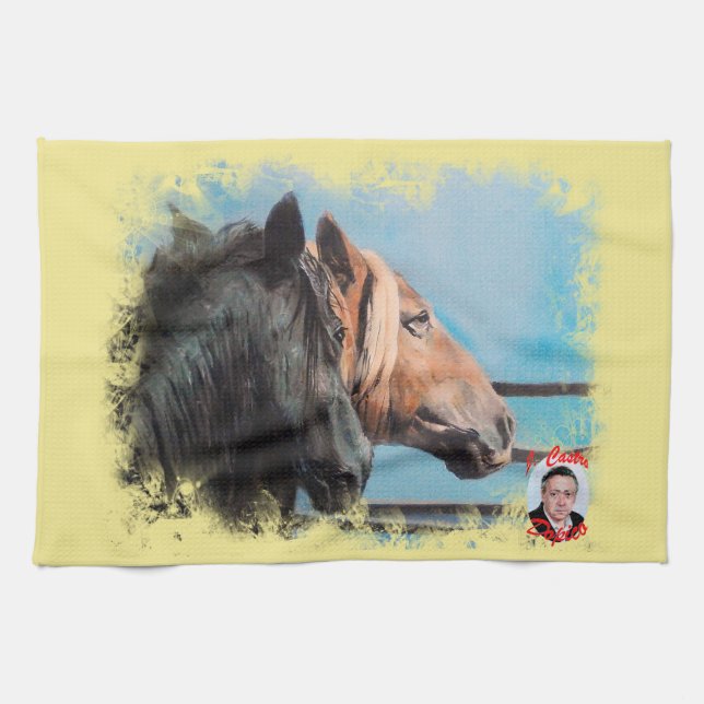 Pferde/Cabalos/Horses Handtuch (Horizontal)