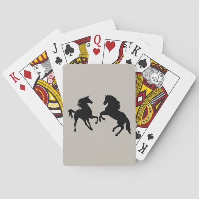 Pferde Couple Playing Cards Familie - Ihre Farben Spielkarten (Rückseite)