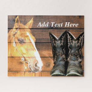 Pferde Cowboy Boots Rustic Barn Board