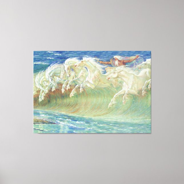 Pferde des Neptun von Walter Crane Leinwanddruck (Vorderseite)