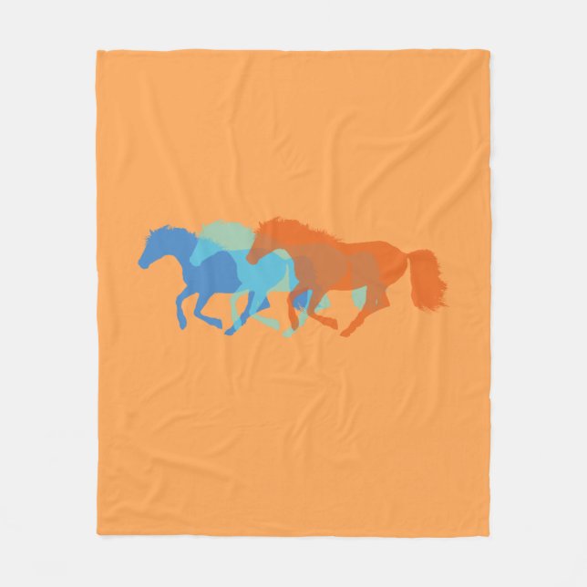 Pferde, die Fleece Blanket laufen (Vorderseite)