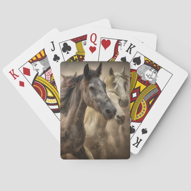 Pferde, die frei laufen spielkarten (Rückseite)
