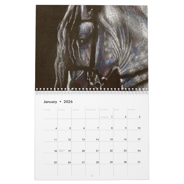Pferde, die Kunst von Nancy J. Bailey Kalender (Jan 2026)