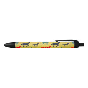 Pferde, die Stift schreiben