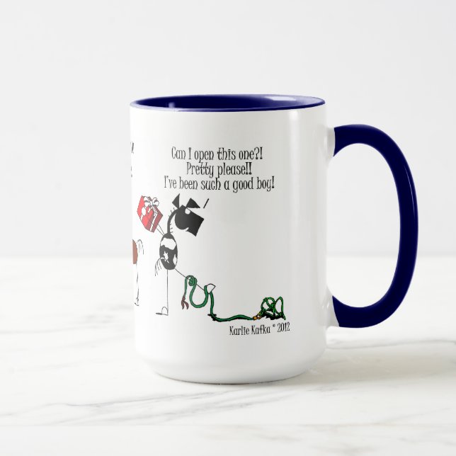 Pferde, die Weihnachtsgeschenk-Cartoon-Tasse Tasse (Rechts)