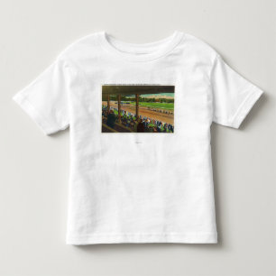 Pferde, die zum Posten an der Rennstrecke gehen Kleinkind T-shirt