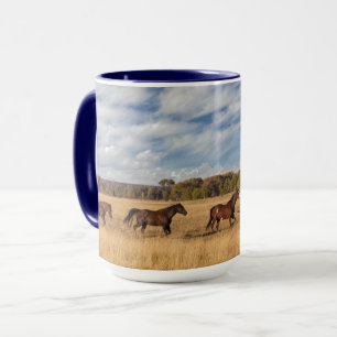 Pferde direkt außerhalb des Grand Teton National P Tasse