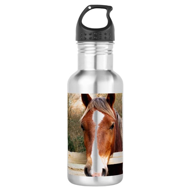 PFERDE EDELSTAHLFLASCHE (Vorderseite)