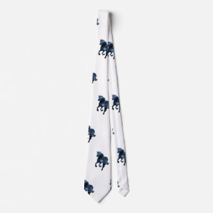 Pferde , Elegante blaue Krawatte Pferd
