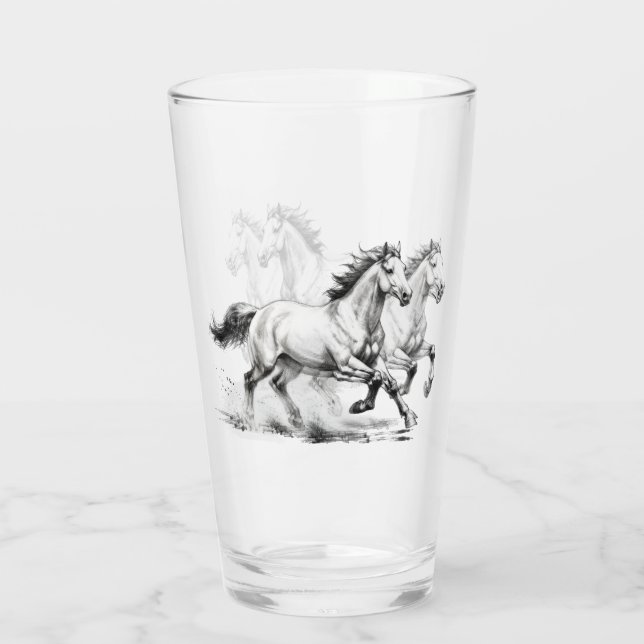 Pferde-Eleganz Glas (Rückseite)