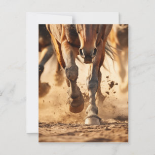 Pferde Exodus Running Pferde Fotorealistischer Art Postkarte